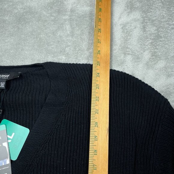 Hudson Los Angeles XL Black Cotton Button Down Cardigan  Women NWT 6519 - Picture 6 of 8